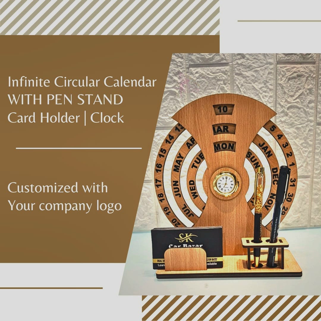 Infinite calender with Pen Stand and card holder
