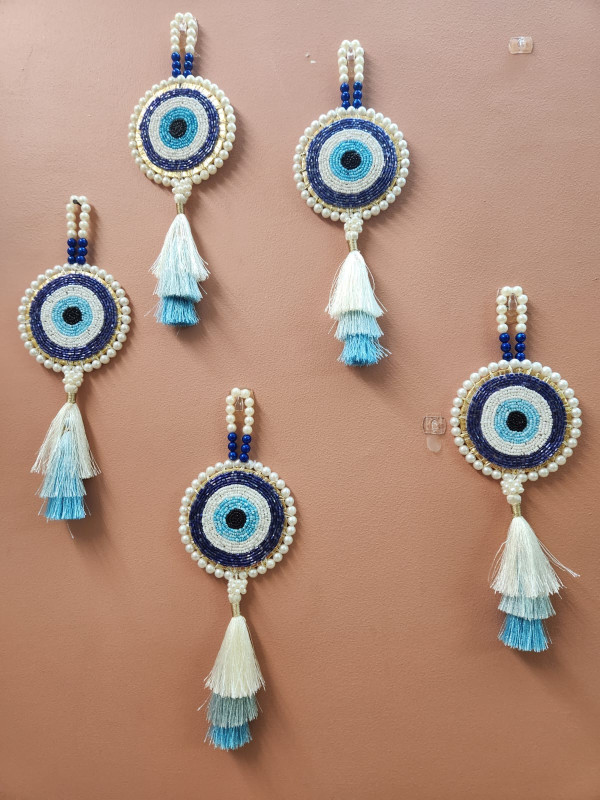 Evil Eye Wall Hanging WoolCrochetDesign