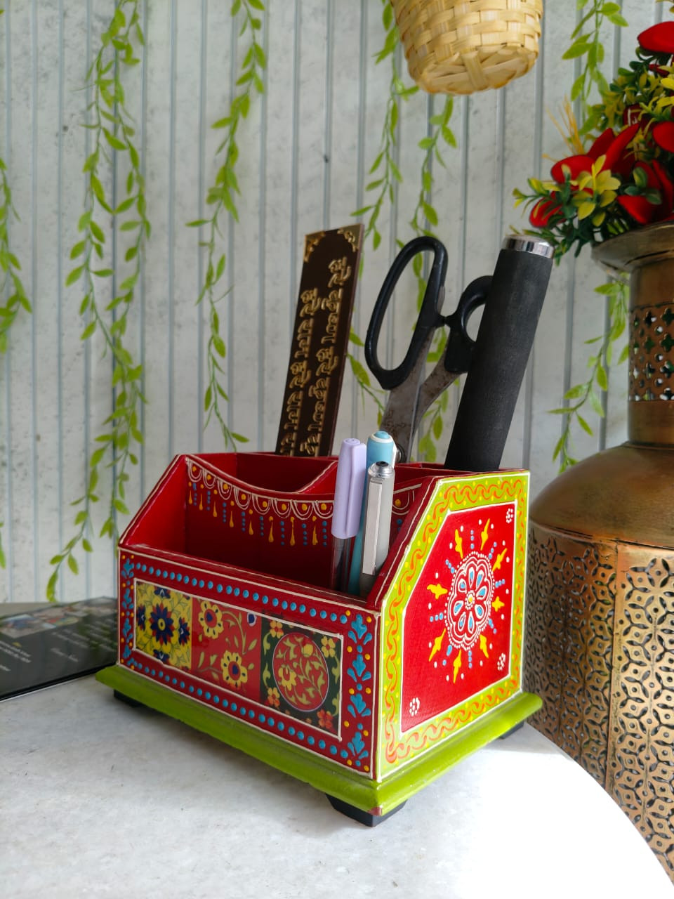 Tiles Fitted Desk Organizer / Cabinet Box