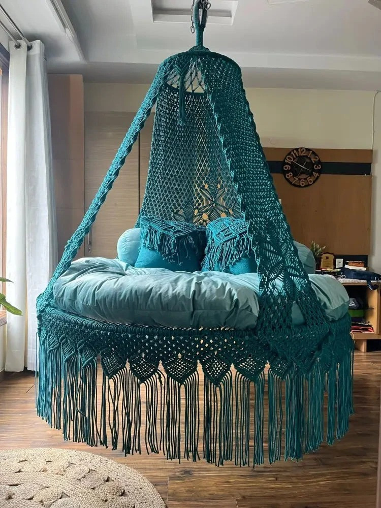 Deep Ocean Teal Bed Swing