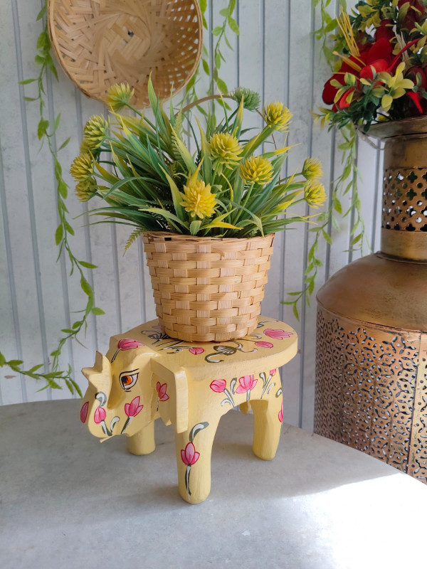4''inch Fine Painted Elephant Stool