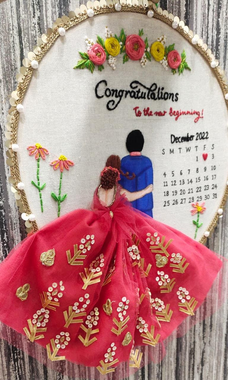 Personalised embroidery hoop