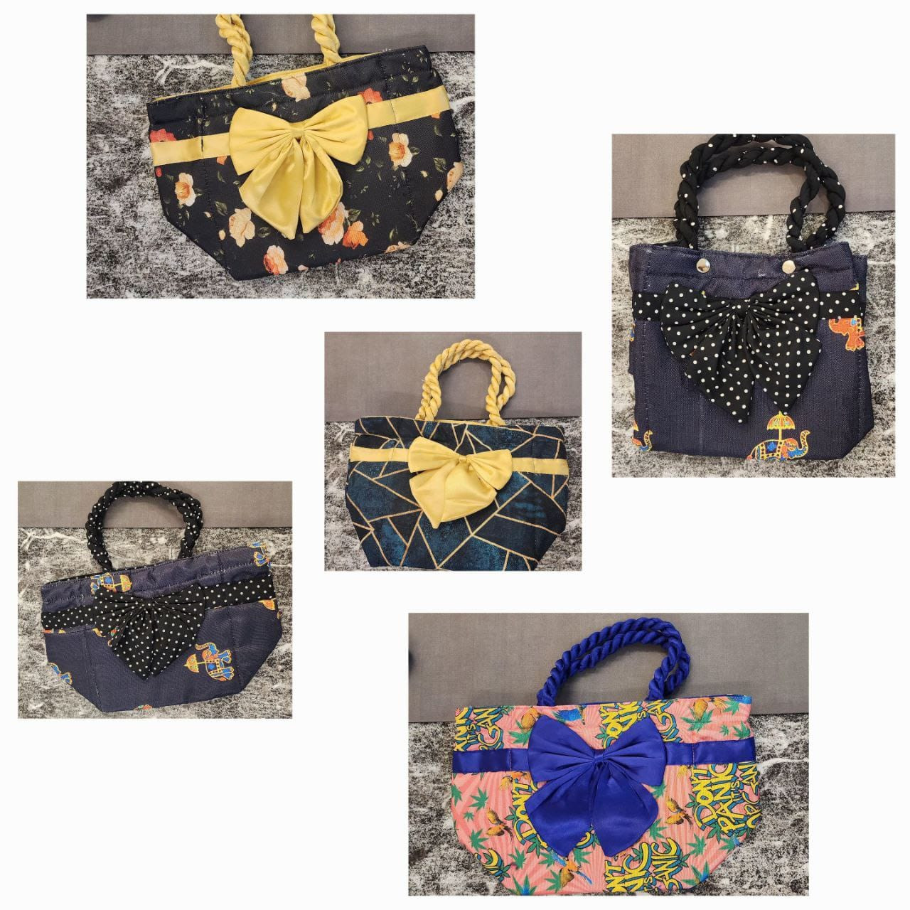 Woman Shoulder Bag  | Ladies Tote Purse | Bow Flower Printed Handbag