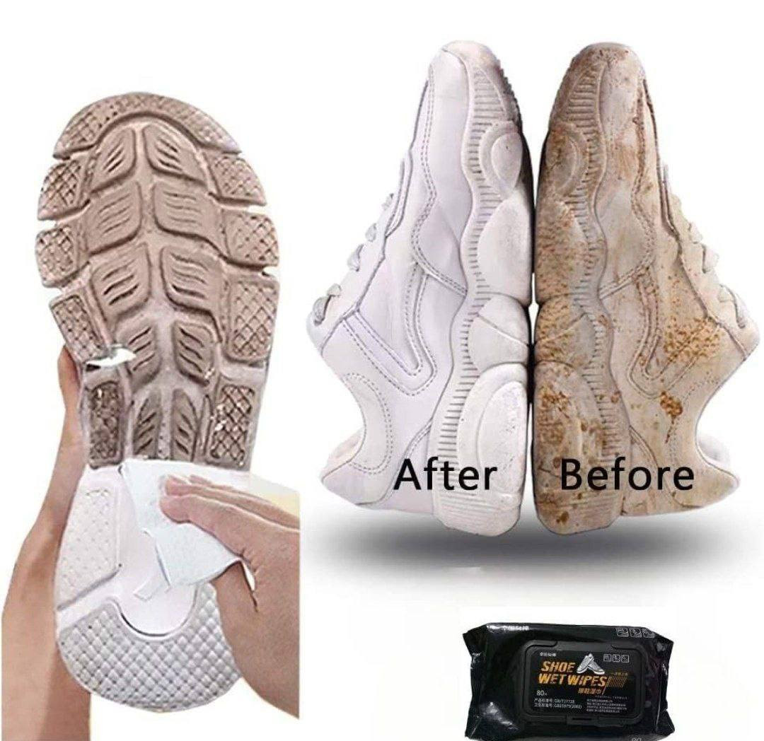 *Sneaker Cleaning Wipes Shoe Cleaners Travel Portable Sneaker Disposable Quick Cleaning Wet Wipes White Shoes Artifact 80Pcs In a pack.
